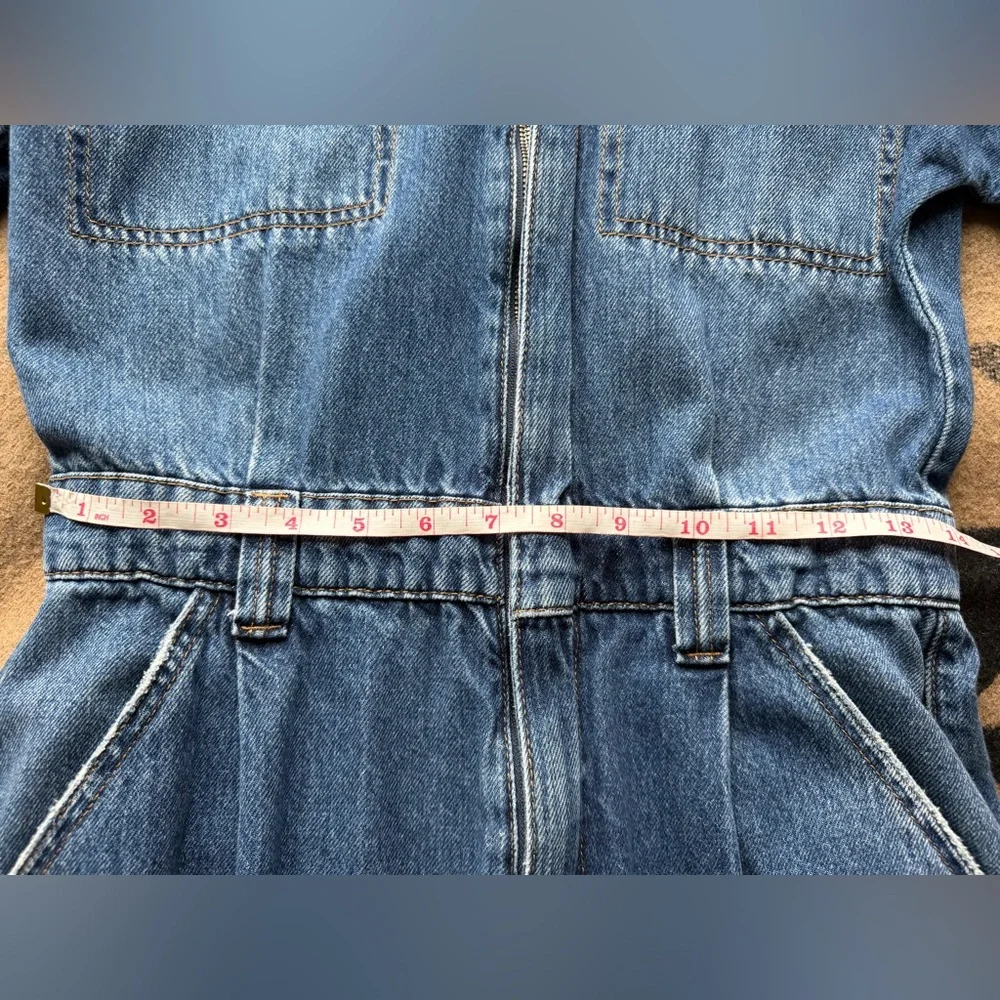 Free People Denim Jumpsuit Women’s Small - Picture 4 of 9